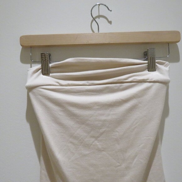 GEEL Mila Tube Top in Oat 90s Minimalist Stretch Neutral Granola - Size XS NWT - Picture 4 of 11